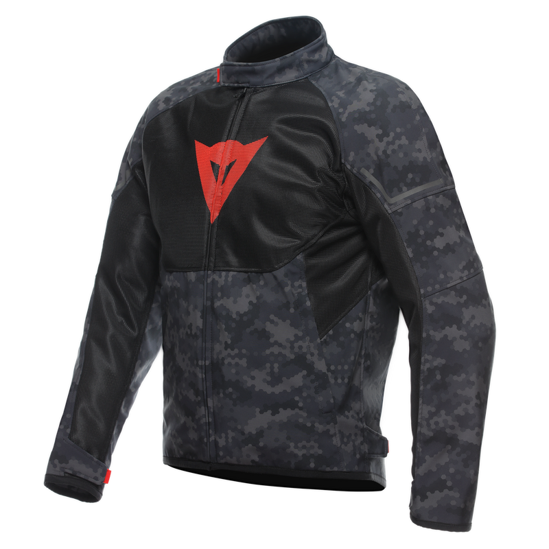 Ignite Air Tex - Men's Summer Motorcycle Jacket In Fabric - Camo-Gray/Black/Fluo-Red