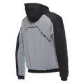 Daemon-X Safety Hoodie - Men's Motorcycle Safety Hoodie - Melange-Gray/Black/Red-Fluo