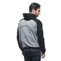 Daemon-X Safety Hoodie - Men's Motorcycle Safety Hoodie - Melange-Gray/Black/Red-Fluo