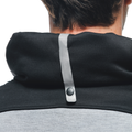 Daemon-X Safety Hoodie - Men's Motorcycle Safety Hoodie - Melange-Gray/Black/Red-Fluo