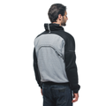 Daemon-X Safety Hoodie - Men's Motorcycle Safety Hoodie - Melange-Gray/Black/Red-Fluo