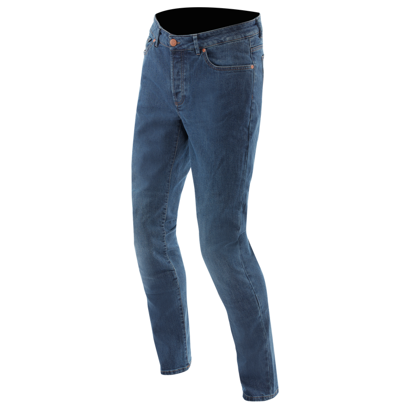 5-Pocket Denim - Men Regular Motorcycle Jeans - Blue
