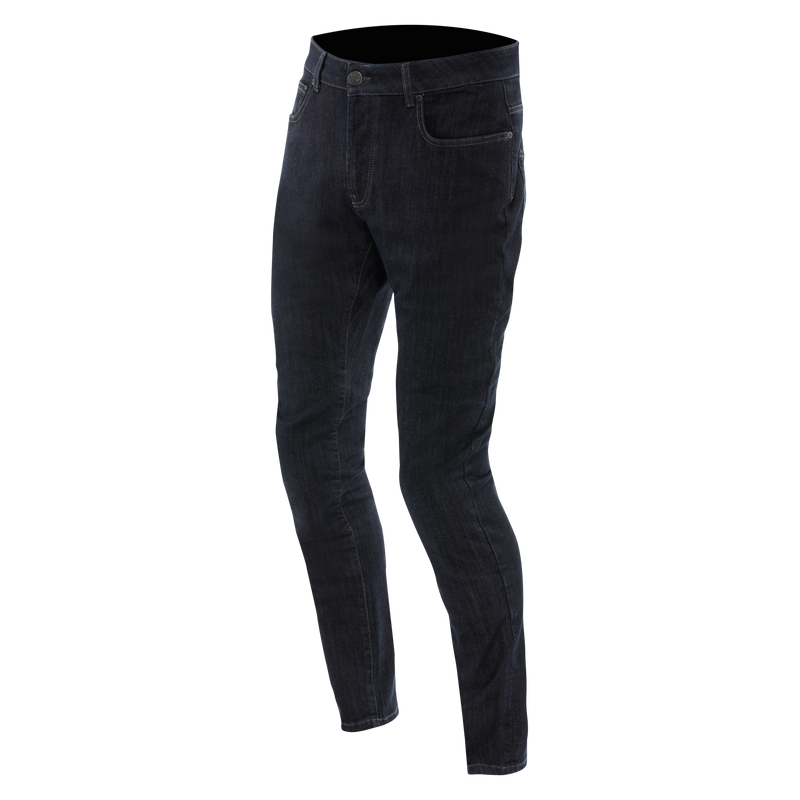 5-Pocket Denim - Men Regular Tapered Motorcycle Jeans - Deep-Blue
