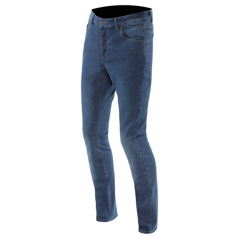 5-Pocket Denim Slim - Men Motorcycle Jeans - Deep-Blue