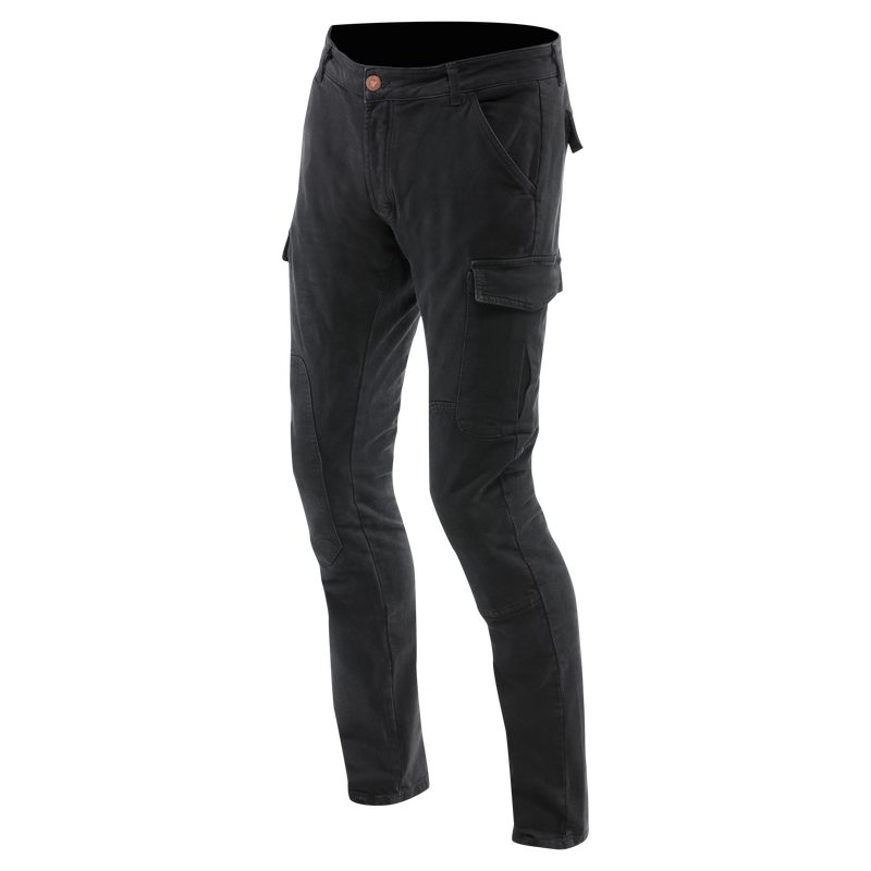 Cargo - Men Slim Tapered Motorcycle Pants - Black