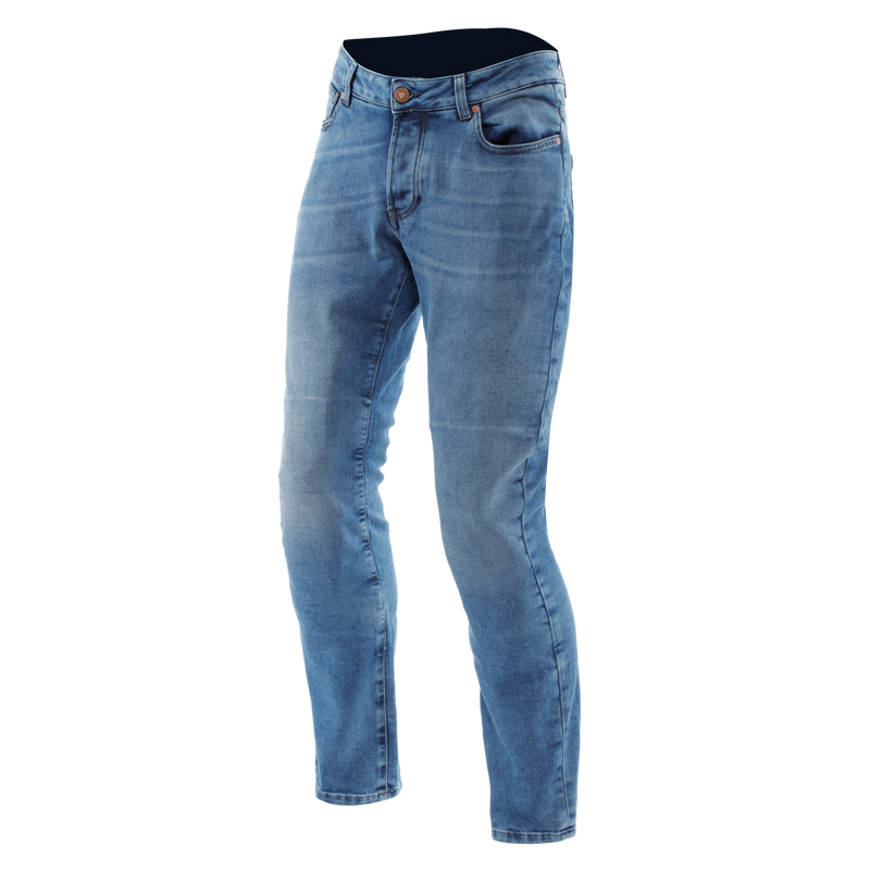 5-Pocket Denim - Regular Tapered Motorcycle Jeans - Lightblue