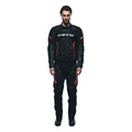 Drake 2 Super Air - Men's Summer Motorcycle Pants In Fabric - Black/Anthracite/Red-Fluo