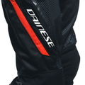 Drake 2 Super Air - Men's Summer Motorcycle Pants In Fabric - Black/Anthracite/Red-Fluo