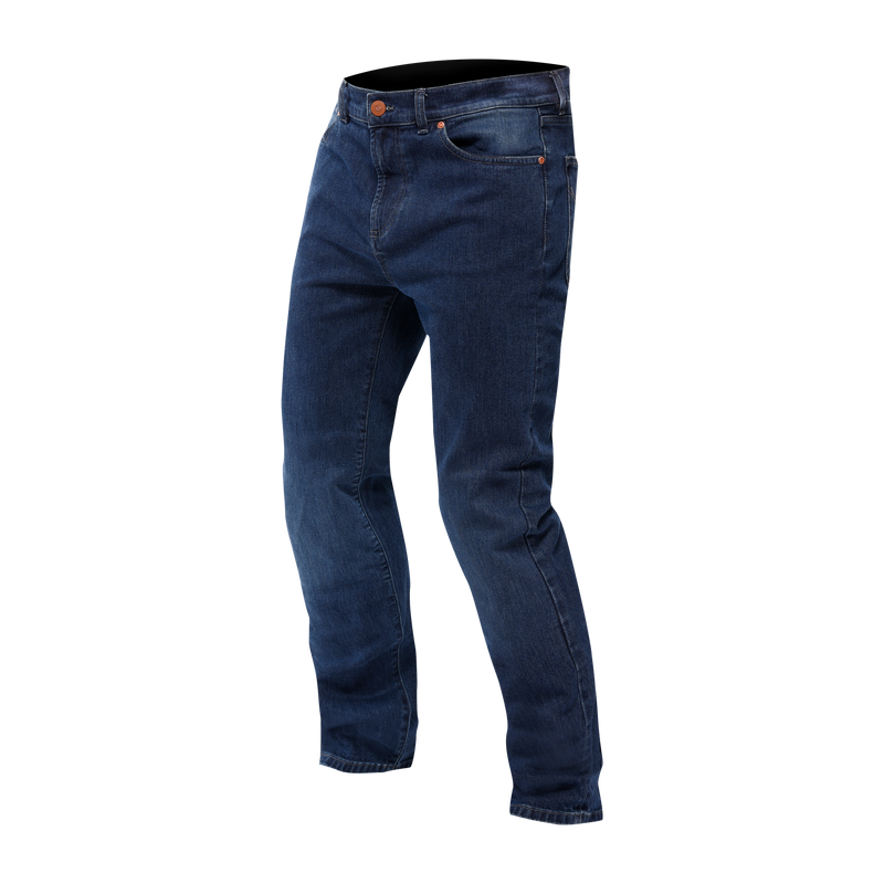 5-Pocket Denim Relaxed Pants - Deep-Blue