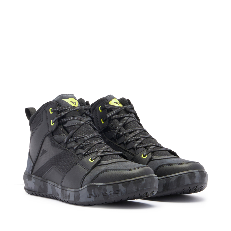 Suburb D-Wp - Men's Waterproof Motorcycle Shoes - Black/Camo/Acid Yellow