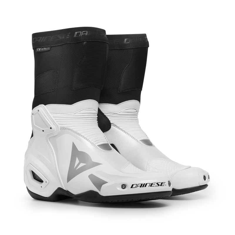 Axial 2 - Motorcycle Boots Men - White/Silver/Anthracite