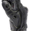 Full Metal 7 - Men's Motorcycle Racing Leather Gloves - Black/Black