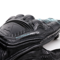 Fiero - Leather Racing Motorcycle Gloves - Black/Water/Yellow Fluo