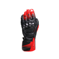 Fiero - Leather Racing Motorcycle Gloves - Black/Red-Lava/White