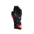 Fiero - Leather Racing Motorcycle Gloves - Black/Red-Lava/White