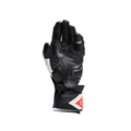 Fiero - Leather Racing Motorcycle Gloves - Black/White/Red-Fluo