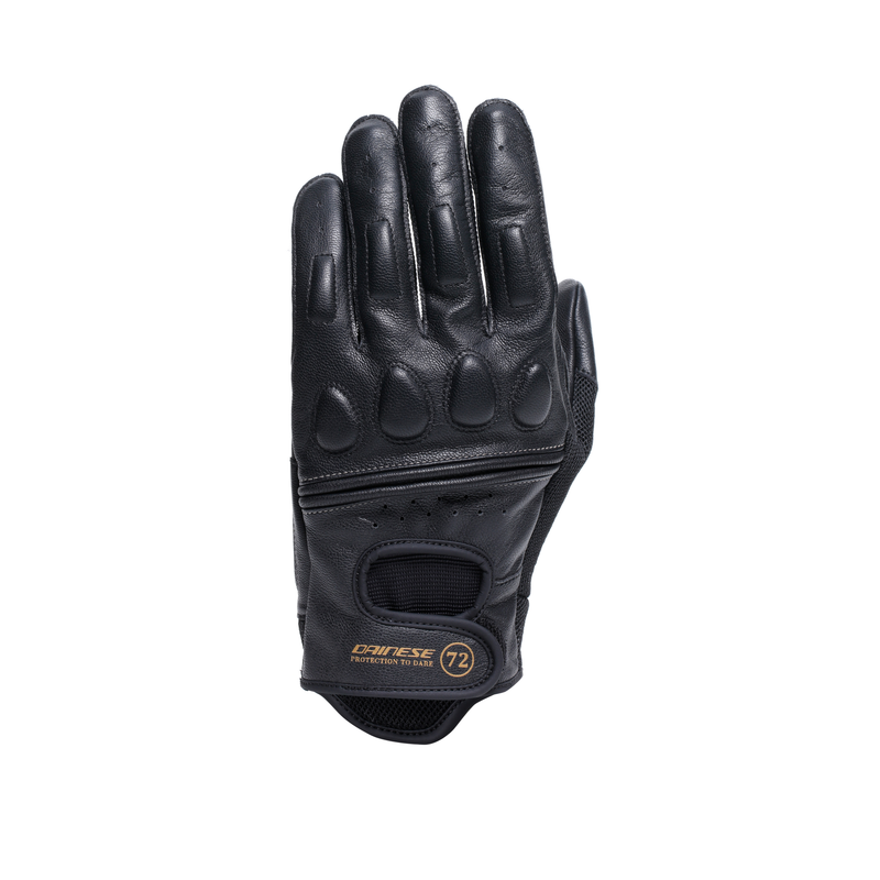 Blackjack 2 - Vintage Summer Motorcycle Gloves - Black/Black