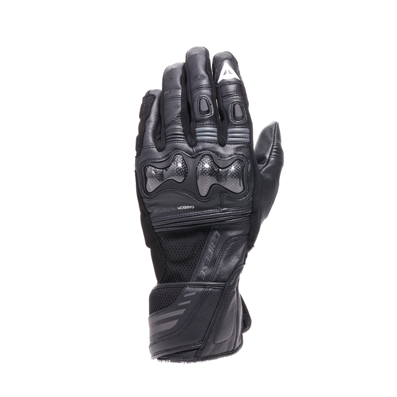 Reacto Carbon Long - Motorcycle Gloves In Leather Men - Black/Anthracite