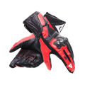 Reacto Carbon Long - Motorcycle Gloves In Leather Men - Black/Red-Lava