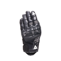 Reacto Carbon Short - Men's Short Leather Motorcycle Gloves - Black/Red-Lava