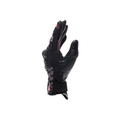 Reacto Carbon Short - Women's Short Leather Motorcycle Gloves - Black/Fluo Pink
