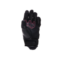 Reacto Carbon Short - Women's Short Leather Motorcycle Gloves - Black/Fluo Pink