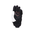 Reacto Carbon Short - Women's Short Leather Motorcycle Gloves - Black/White/Red-Fluo