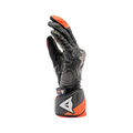Full Metal 7 - Men's Motorcycle Racing Leather Gloves - Black/Red Fluo