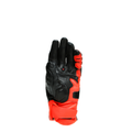 4-Stroke 2 - Men's Motorcycle Leather Gloves - Black/Fluo-Red