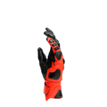 4-Stroke 2 - Men's Motorcycle Leather Gloves - Black/Fluo-Red