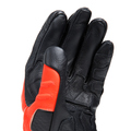 Carbon 4 - Men's Motorcycle Long Leather Gloves - Black/Fluo-Red/White