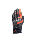 Carbon 4 - Men's Motorcycle Short Leather Gloves - Black/Fluo-Red