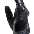 Carbon 4 - Men's Motorcycle Short Leather Gloves - Black/Fluo-Red