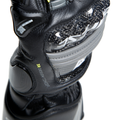 Druid 4 - Men's Motorcycle Leather Gloves - Black/Charcoal-Gray/Fluo-Yellow