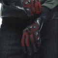 Unruly Ergo-Tek - Men's Motorcycle Textile Gloves - Black/Fluo-Red