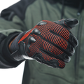 Unruly Ergo-Tek - Men's Motorcycle Textile Gloves - Black/Fluo-Red