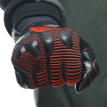 Unruly Ergo-Tek - Men's Motorcycle Textile Gloves - Black/Fluo-Red