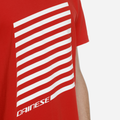 Geometrica - Men's Crewneck T-Shirt - Red/White Stripes