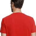 Geometrica - Men's Crewneck T-Shirt - Red/White Stripes