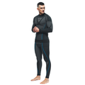 Technical Motorcycle Long Sleeve Shirt Men - Base Layer Summer - Black/Blue
