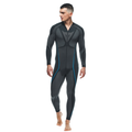 Technical Motorcycle Undersuit Men - Base Layer Summer - Black/Blue