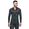 Technical Motorcycle Undersuit Men - Base Layer Summer - Black/Blue