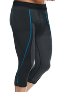 Technical 3/4 Motorcycle Undershorts Men - Base Layer Summer - Black/Blue
