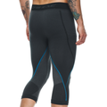 Technical 3/4 Motorcycle Undershorts Men - Base Layer Summer - Black/Blue
