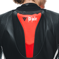 Misano 3 D-AIR® - Men's 1-Piece Motorcycle Perforated Leather Suit With Airbag - Black/Red/Red-Fluo