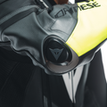 Misano 3 D-AIR® - Men's 1-Piece Motorcycle Perforated Leather Suit With Airbag - Black/Anthracite/Yellow-Fluo