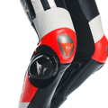 Mugello 3 D-AIR® - Men's One-Piece Perforated Leather Motorcycle Suit - Black/Fluo-Red/White