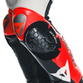 Mugello 3 D-AIR® - Men's One-Piece Perforated Leather Motorcycle Suit - Black/Fluo-Red/White