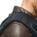 Smart Jacket Leather - Men's Motorcycle Leather Vest With Integrated Airbag - Black