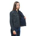 Denim Tex - Women's Motorcycle Jacket In Fabric - Blue
